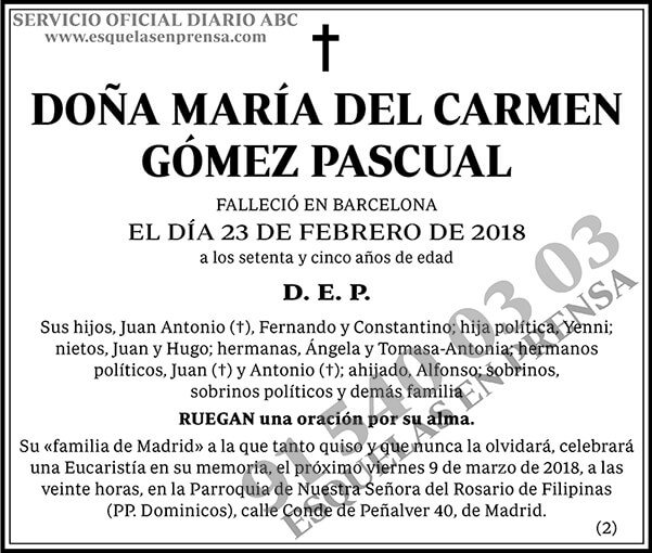 María del Carmen Gómez Pascual